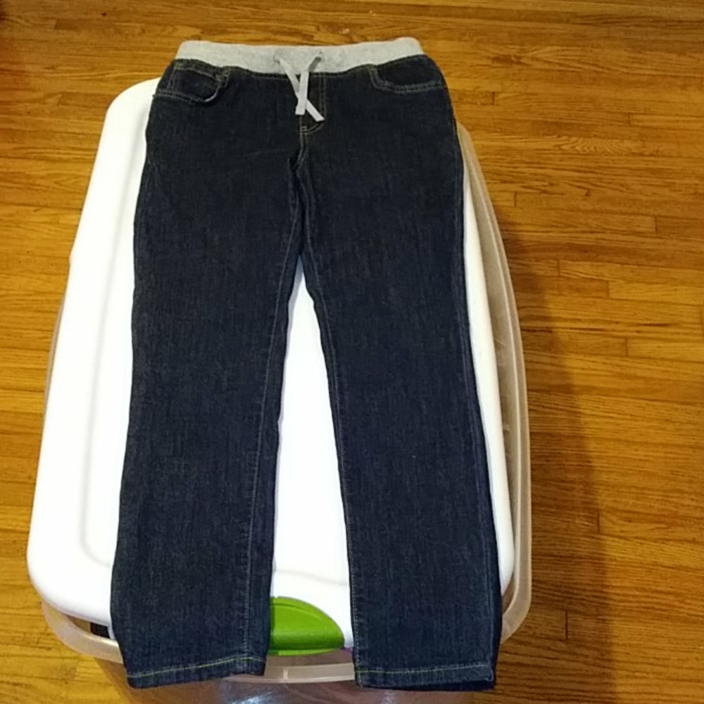 Girls skinny fit pull on jeans